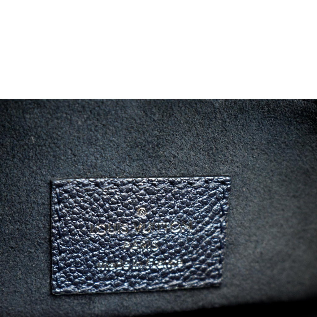 LOUIS VUITTON Onthego PM Monogram Empreinte Tote Shoulder Bag Navy Nacre
