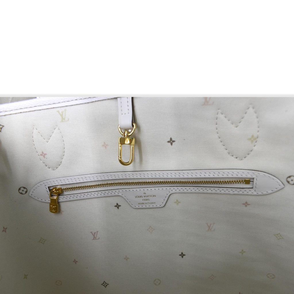 LOUIS VUITTON Neverfull MM Monogram Coated Canvas Tote Sunset Kaki