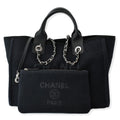 CHANEL Deauville Shopping Tote Bag Black