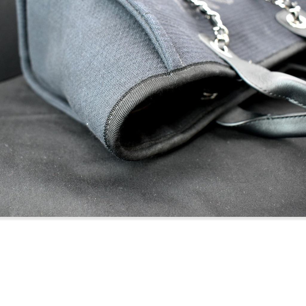 CHANEL Deauville Shopping Tote Bag Black