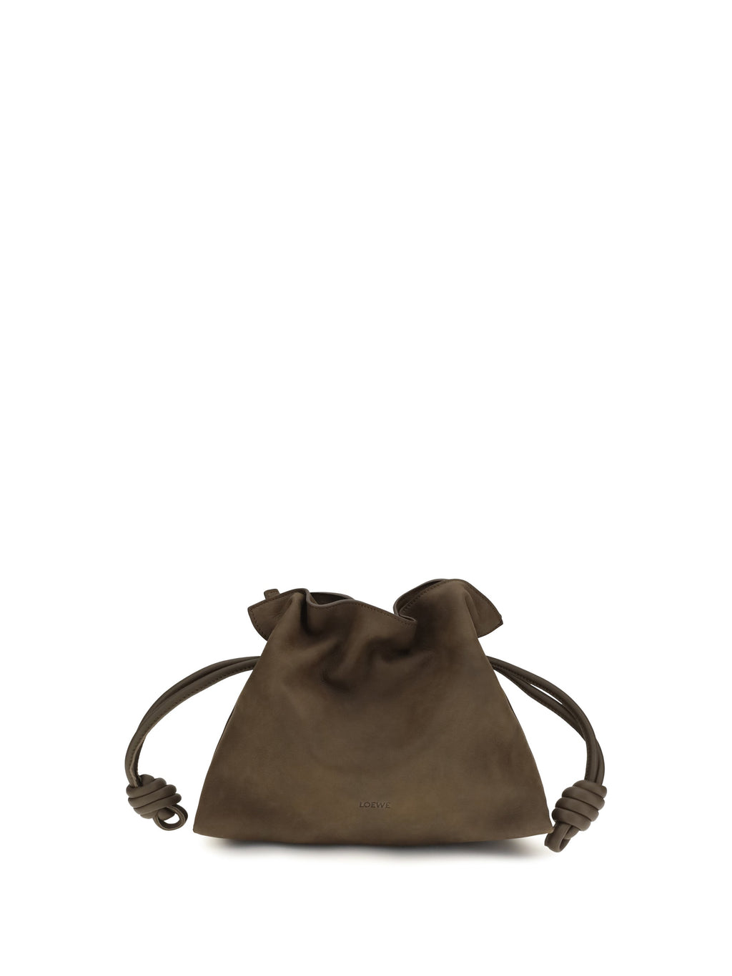 Loewe Women Medium Flamenco Clutch In Garnet Nubuck