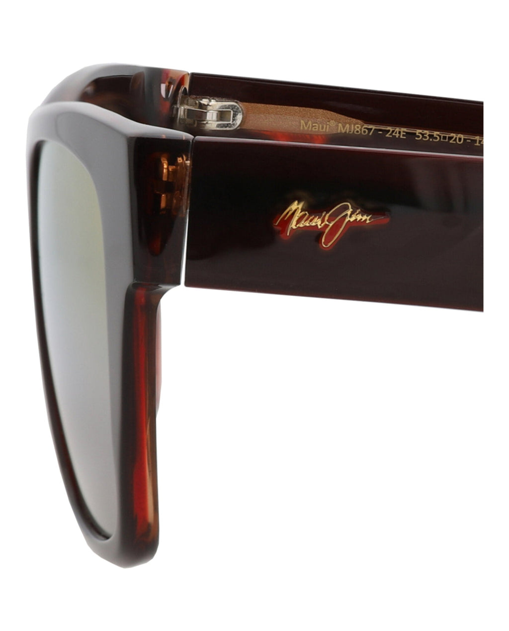 Maui Jim Unisex Square/Rectangle Brown Brown Gold Fashion Designer Eyewear