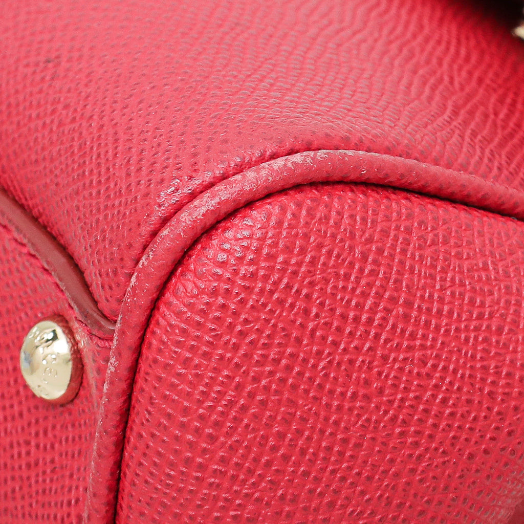 Dolce & Gabbana Red Dauphine Sicily Medium Bag