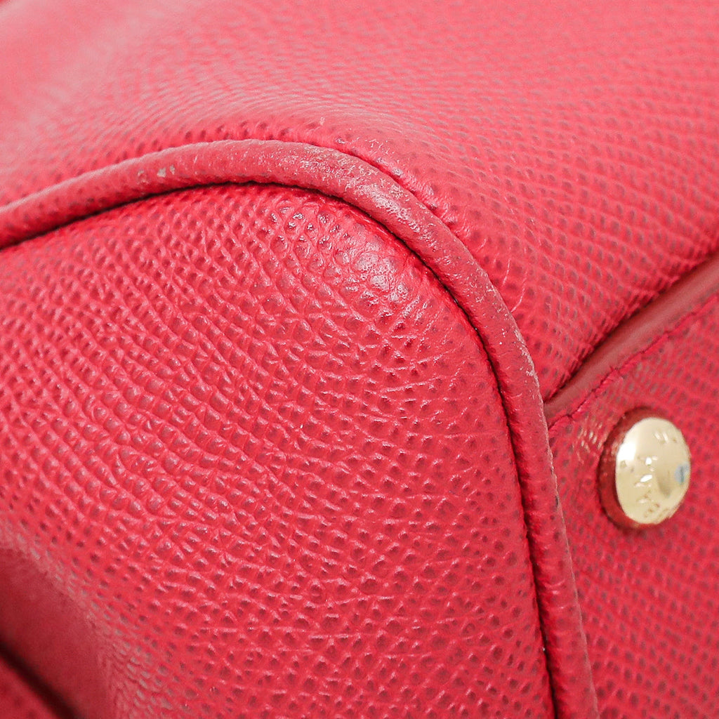Dolce & Gabbana Red Dauphine Sicily Medium Bag