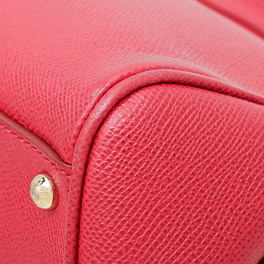 Dolce & Gabbana Red Dauphine Sicily Medium Bag