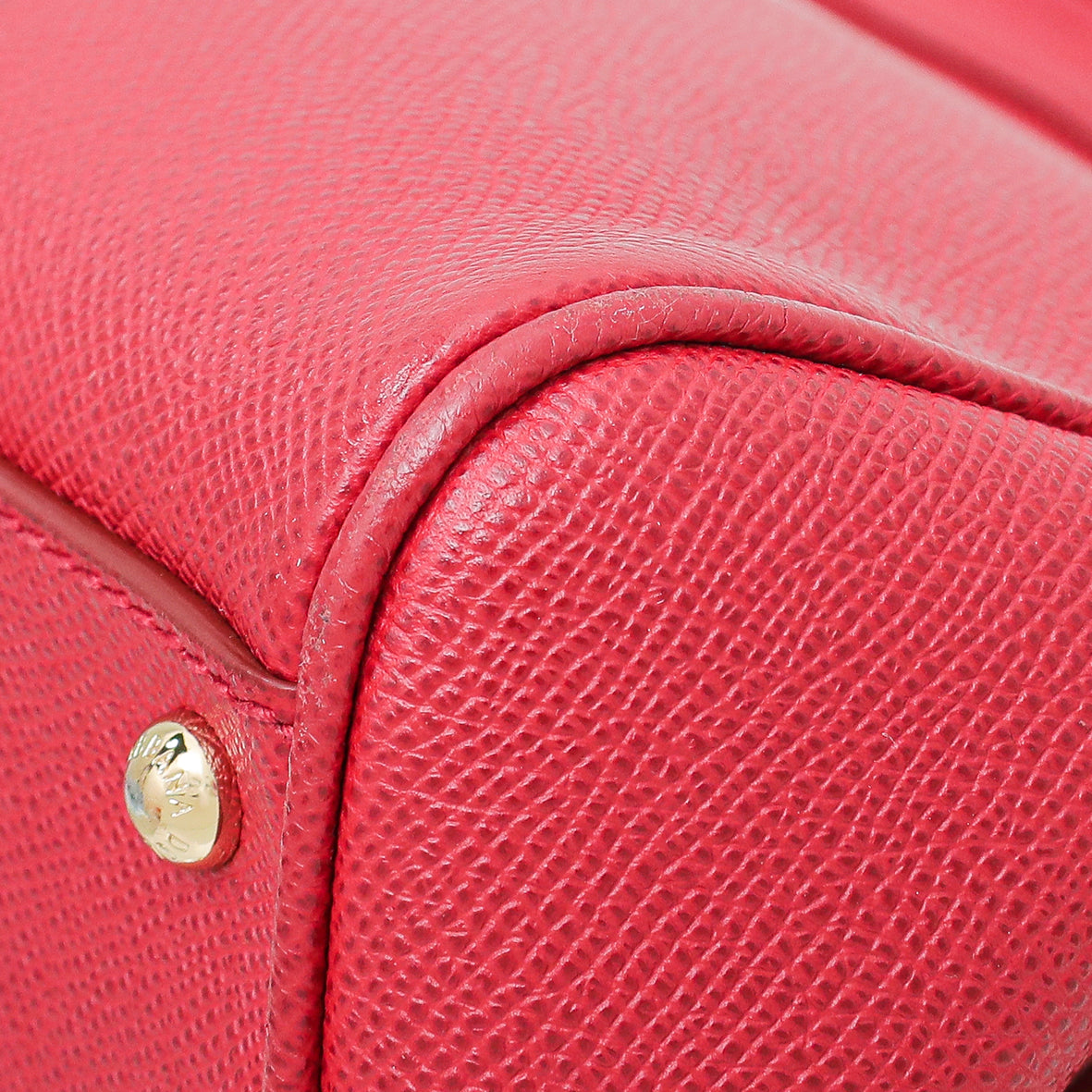 Dolce & Gabbana Red Dauphine Sicily Medium Bag