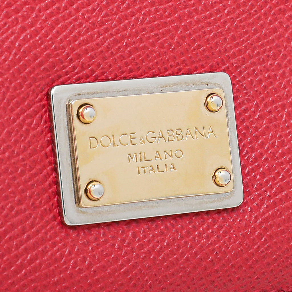 Dolce & Gabbana Red Dauphine Sicily Medium Bag