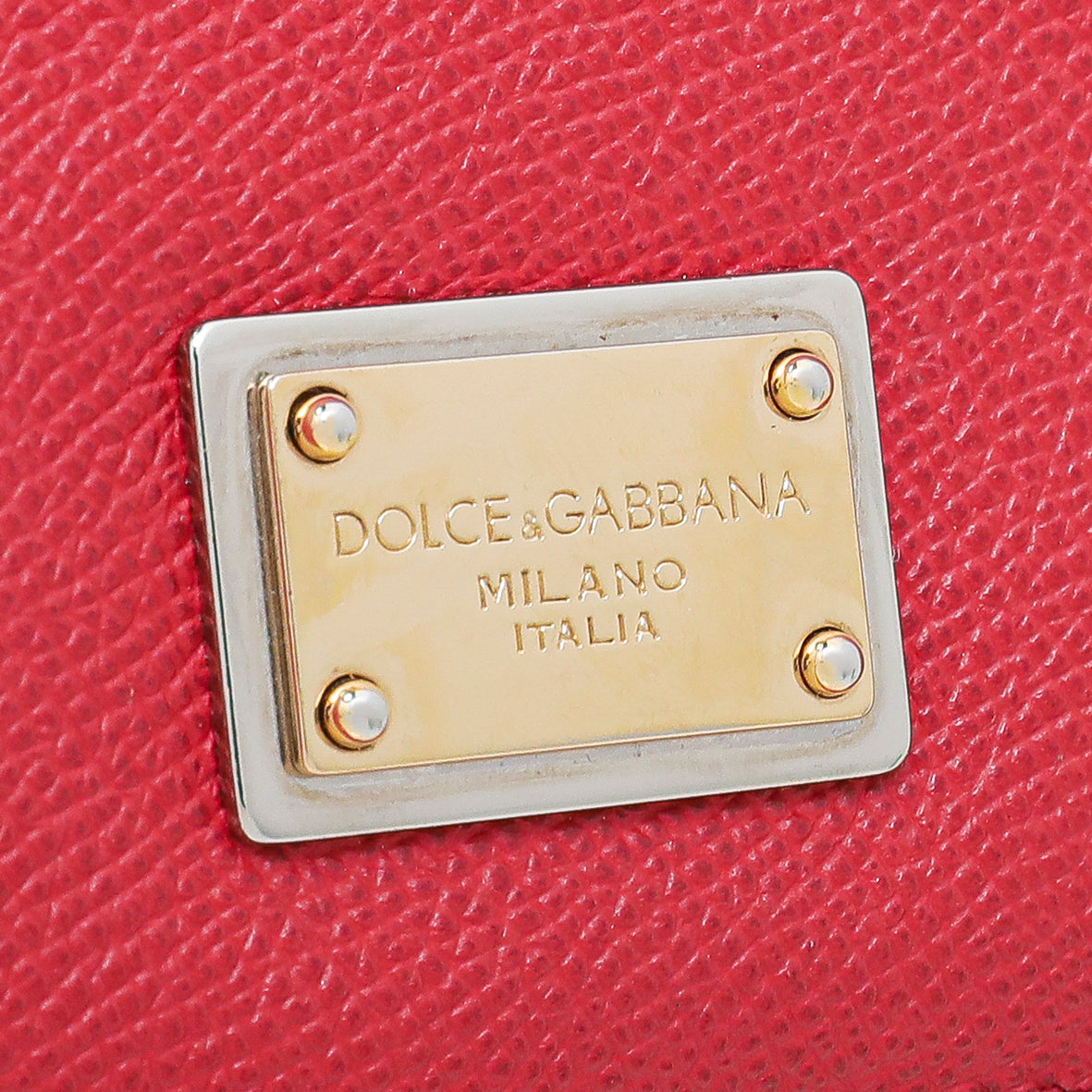Dolce & Gabbana Red Dauphine Sicily Medium Bag