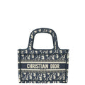 Christian Dior Navy Blue Oblique Book Tote Mini Bag