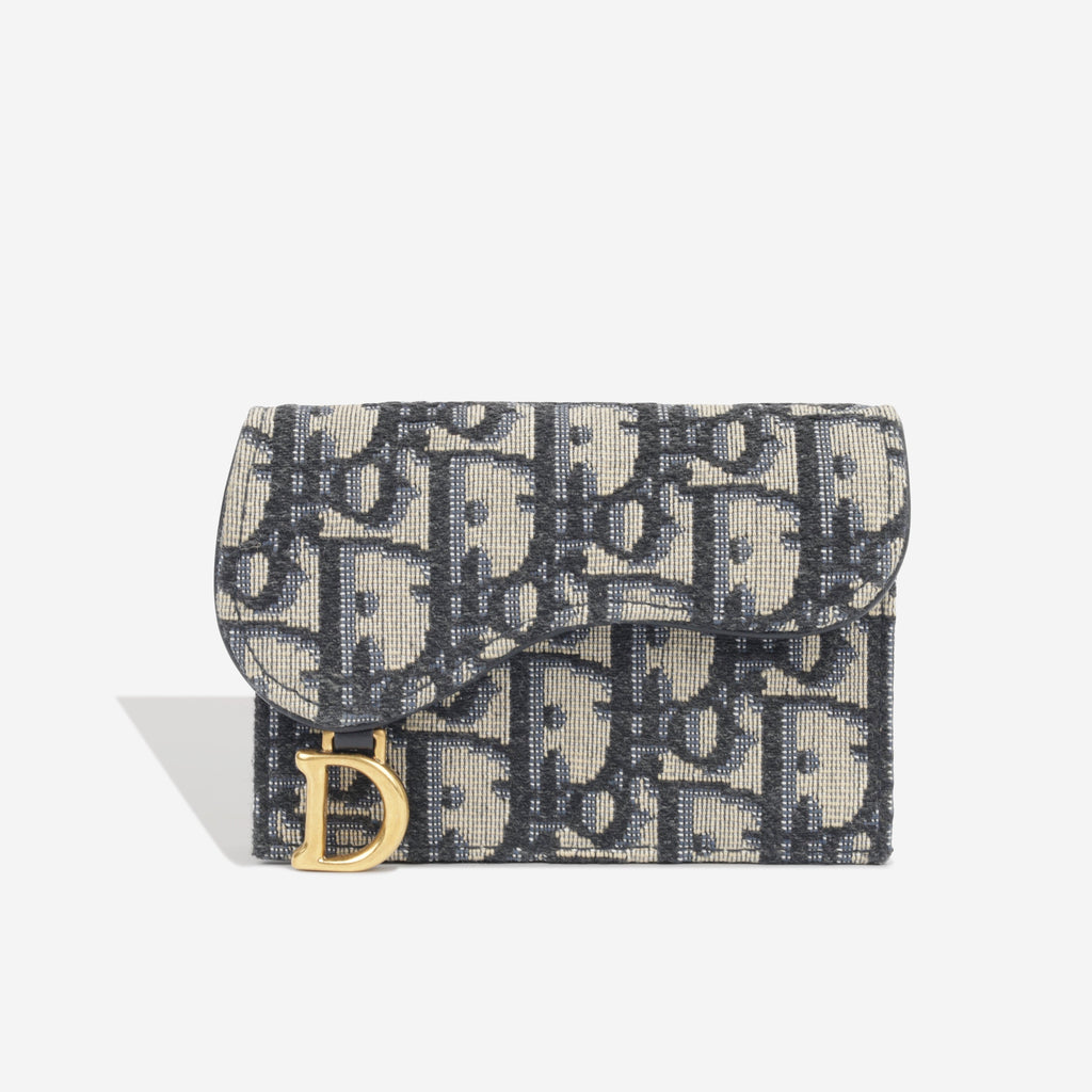 Christian Dior Saddle Flap Card Holder