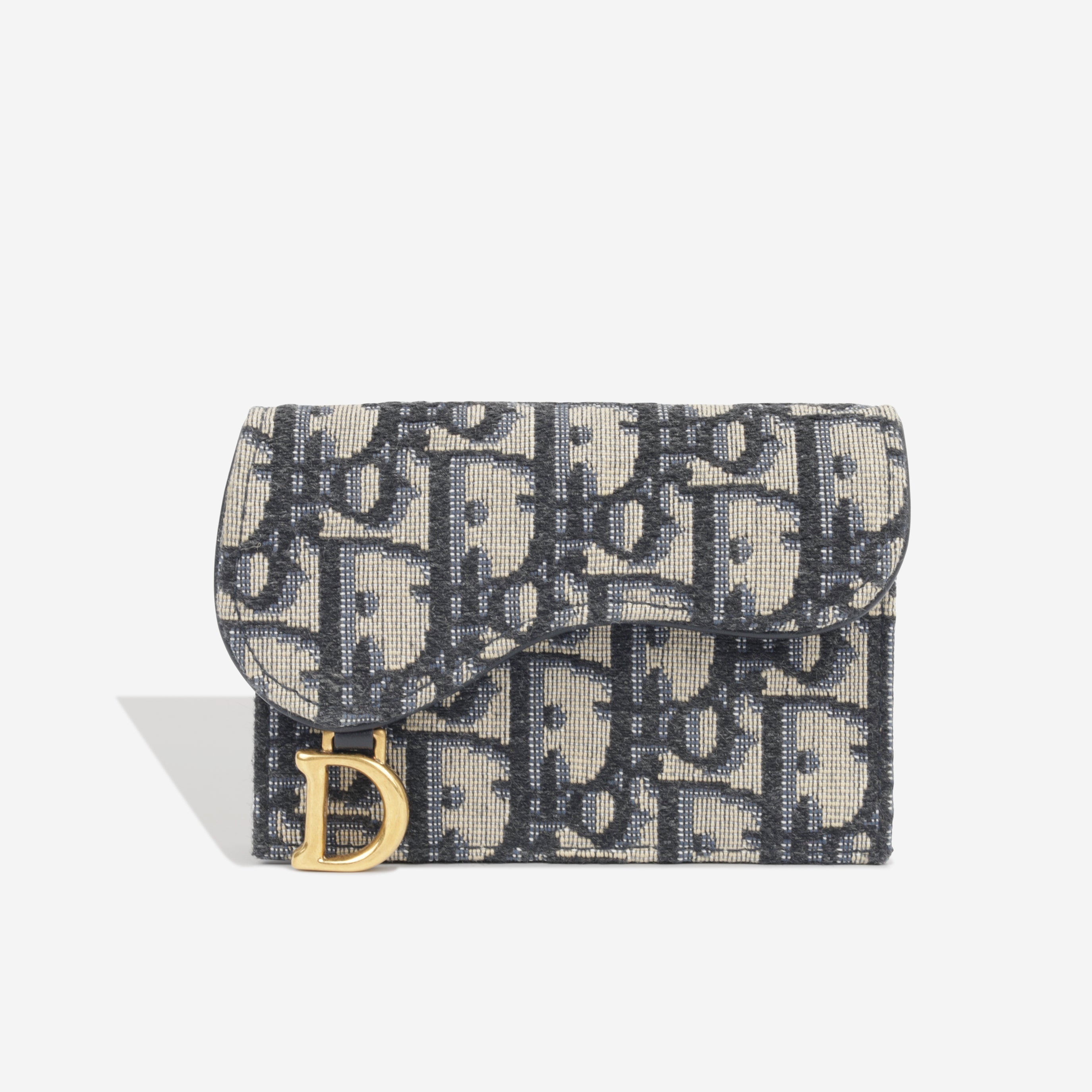 Christian Dior Saddle Flap Card Holder