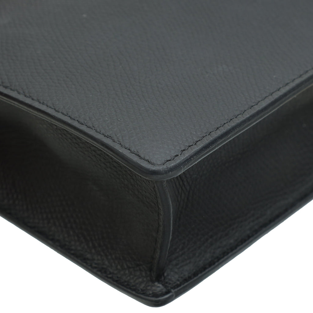 Christian Dior Black Saddle Wallet On Chain Bag