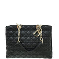 Christian Dior Black Lady Dior Soft Tote Large Bag