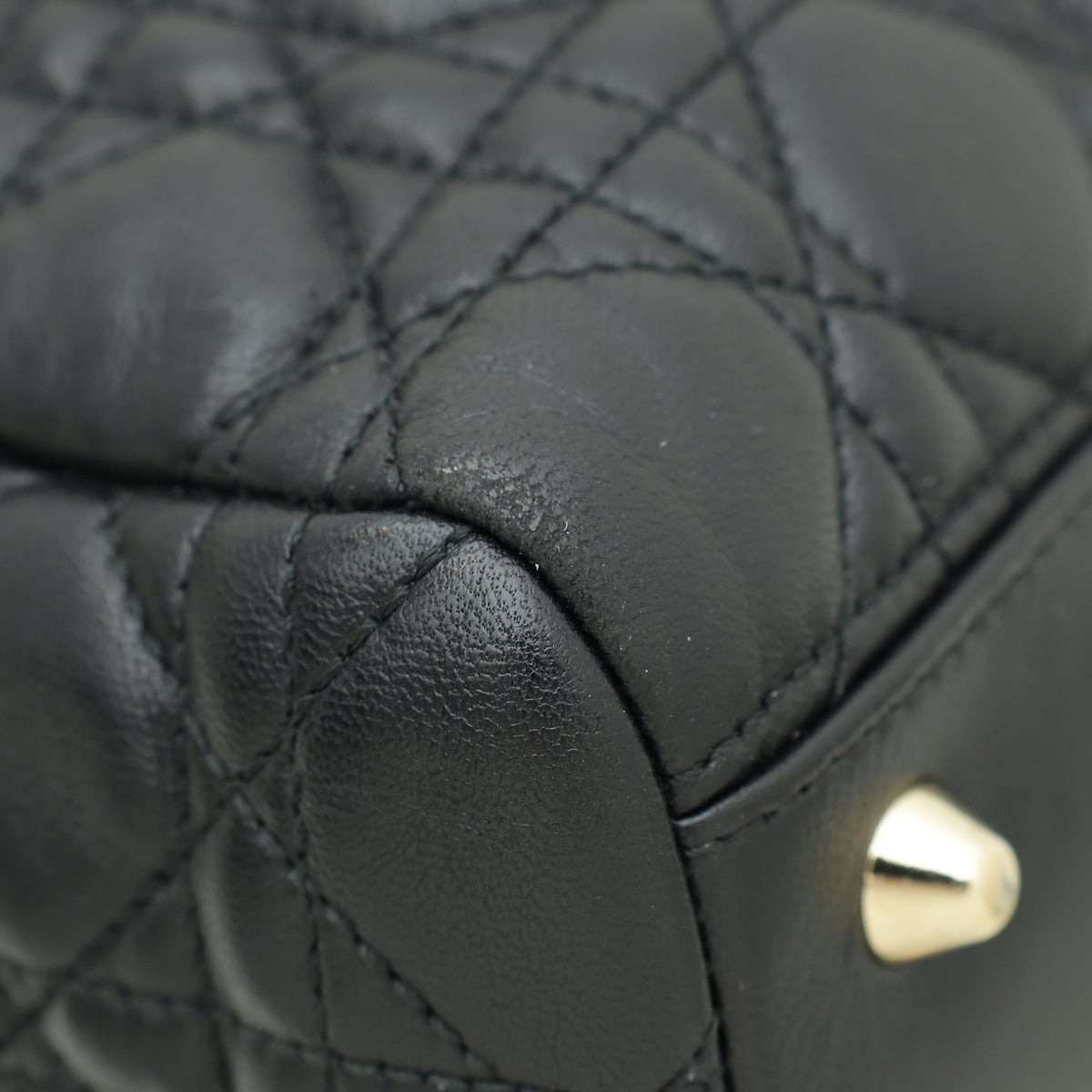 Christian Dior Black Lady Dior Soft Tote Large Bag