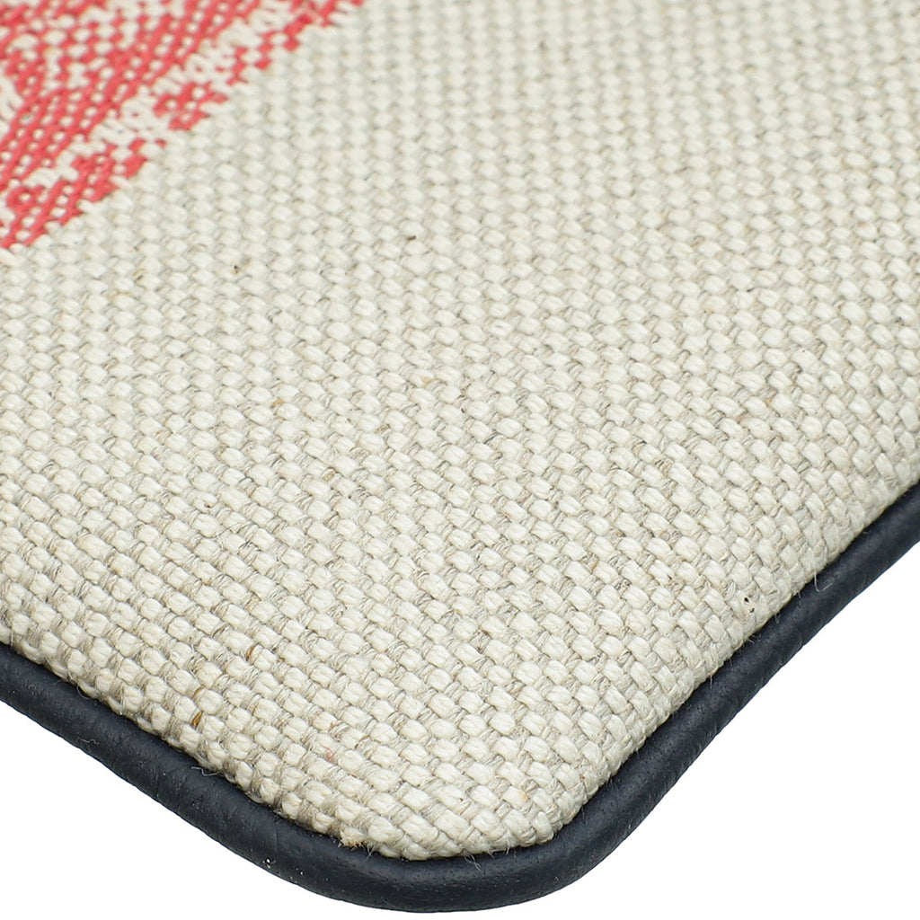 Christian Dior Tricolor Oblique Stripe Zip Pouch