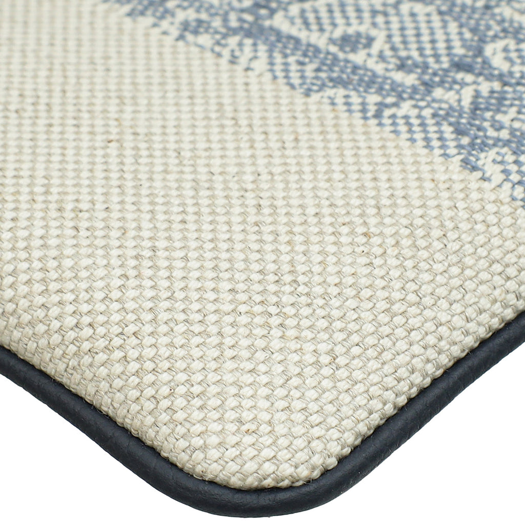 Christian Dior Tricolor Oblique Stripe Zip Pouch