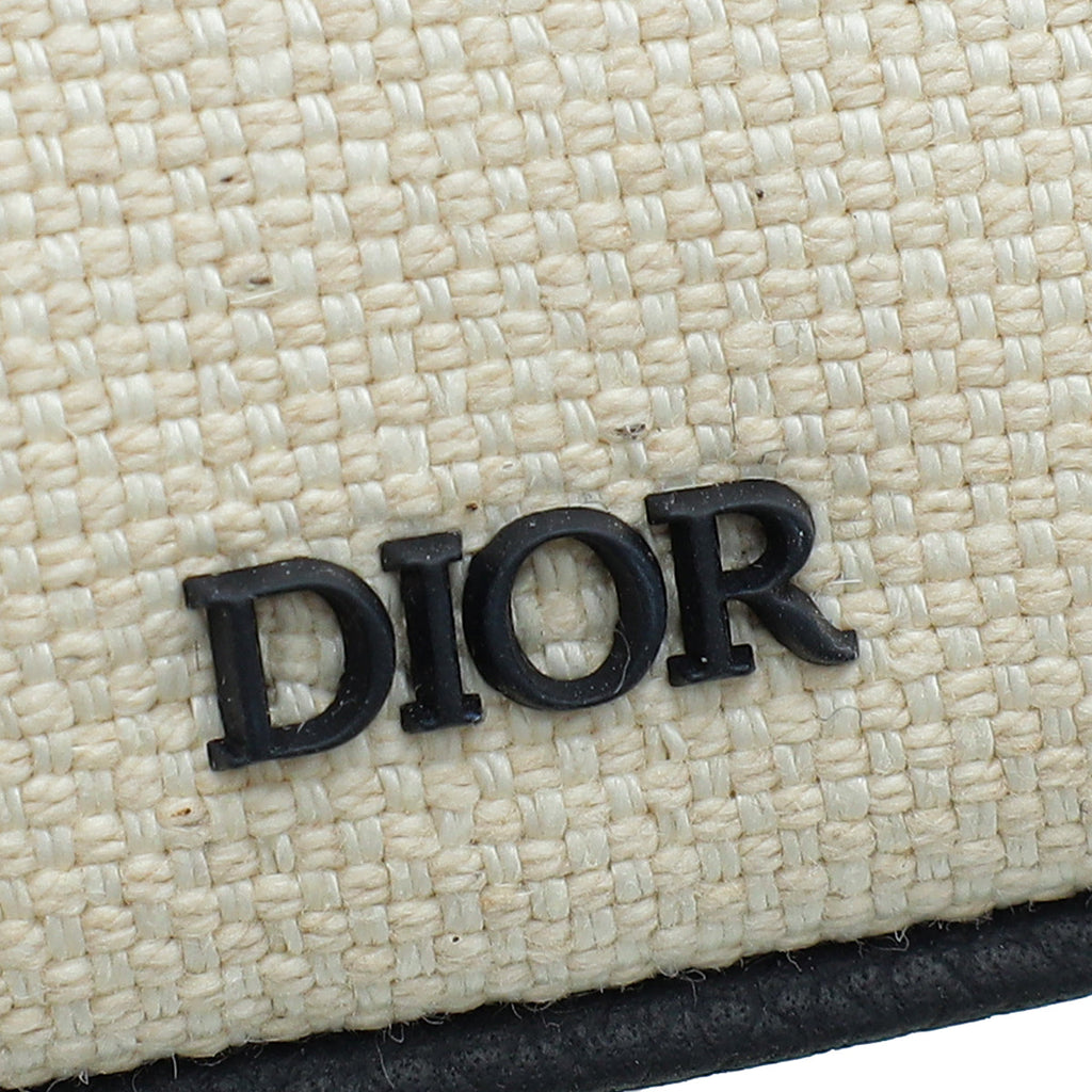 Christian Dior Tricolor Oblique Stripe Zip Pouch