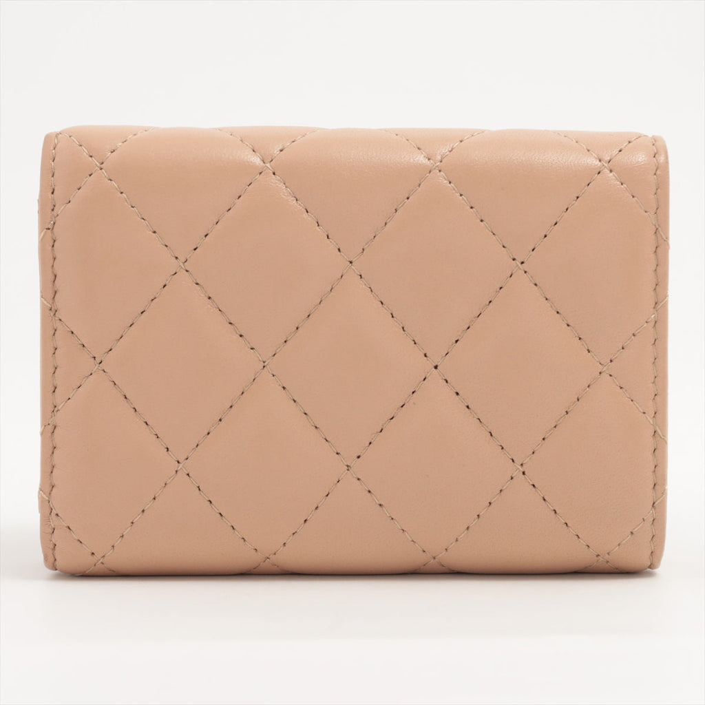 ITEM 20 - Chanel Quilted Compact Wallet Beige