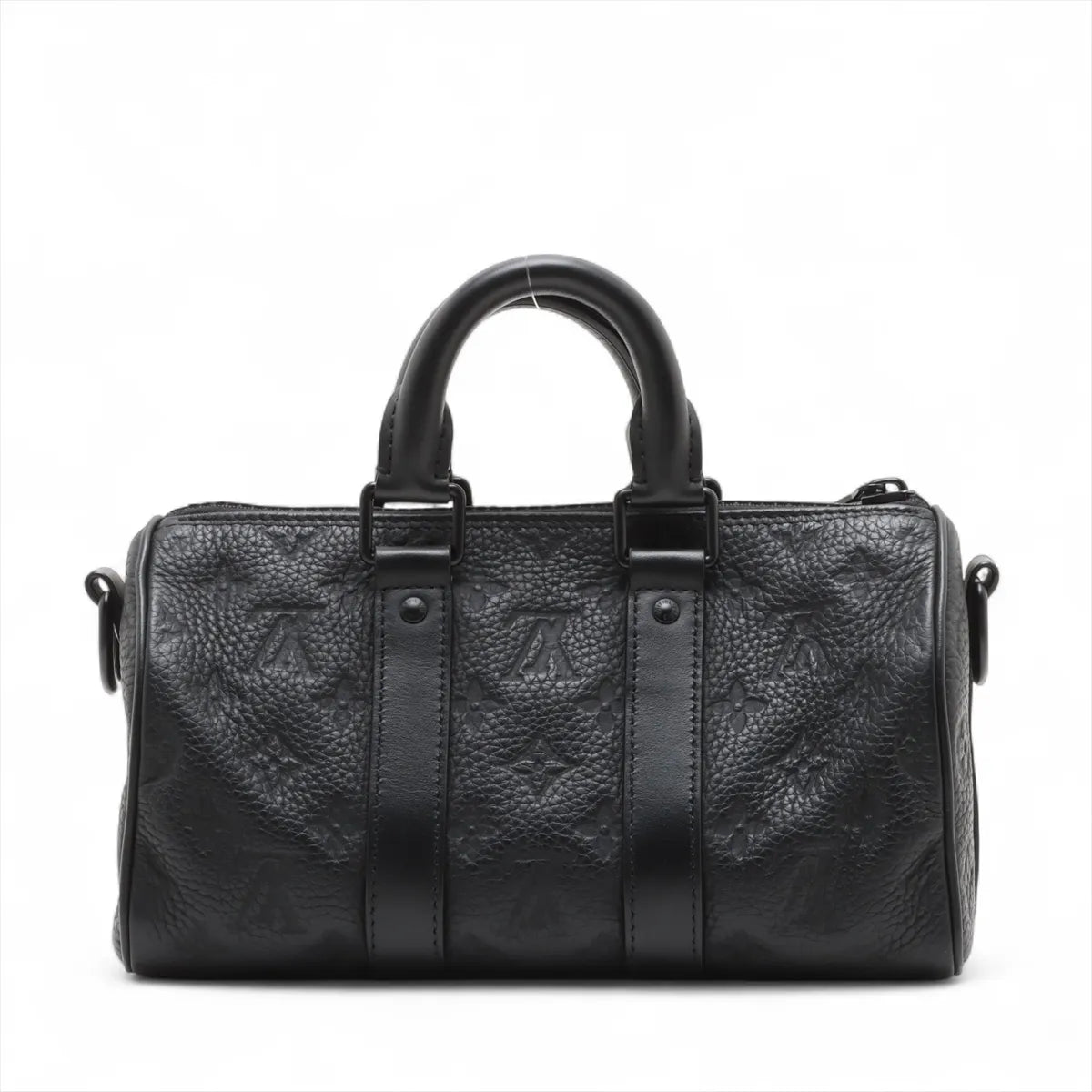 Louis Vuitton Noir Monogram Taurillon Leather Keepall Bandouliere 25 [Clearance Sale]