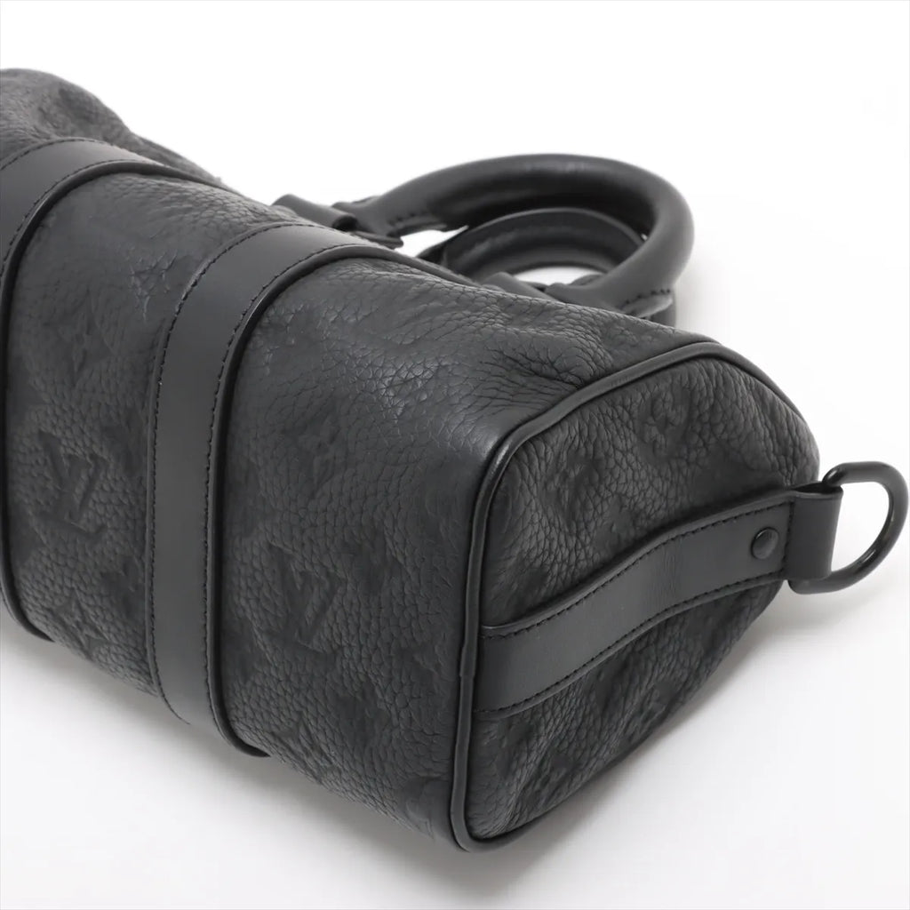 Louis Vuitton Noir Monogram Taurillon Leather Keepall Bandouliere 25 [Clearance Sale]