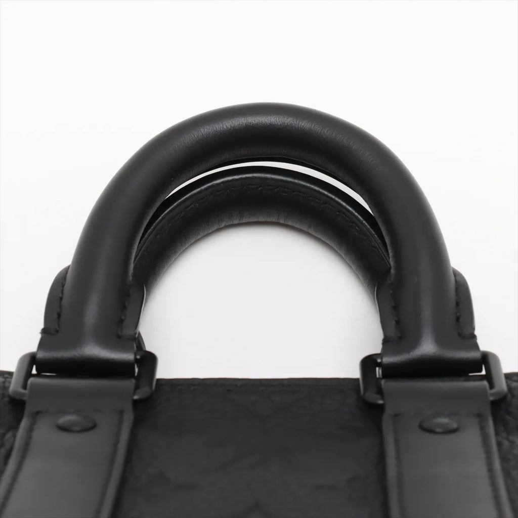 Louis Vuitton Noir Monogram Taurillon Leather Keepall Bandouliere 25 [Clearance Sale]