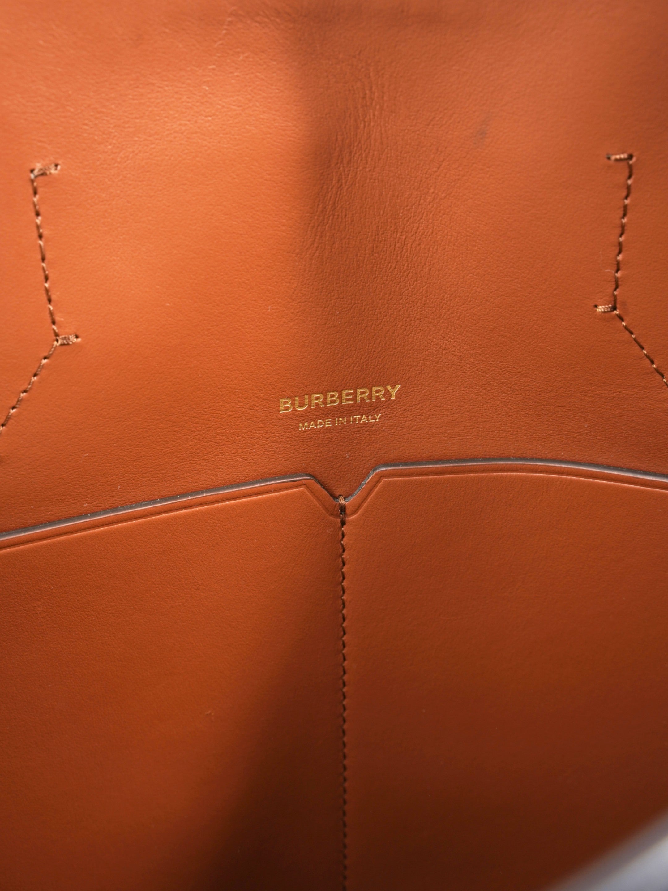 Burberry Society Tote White / Black / Brown Canvas Large