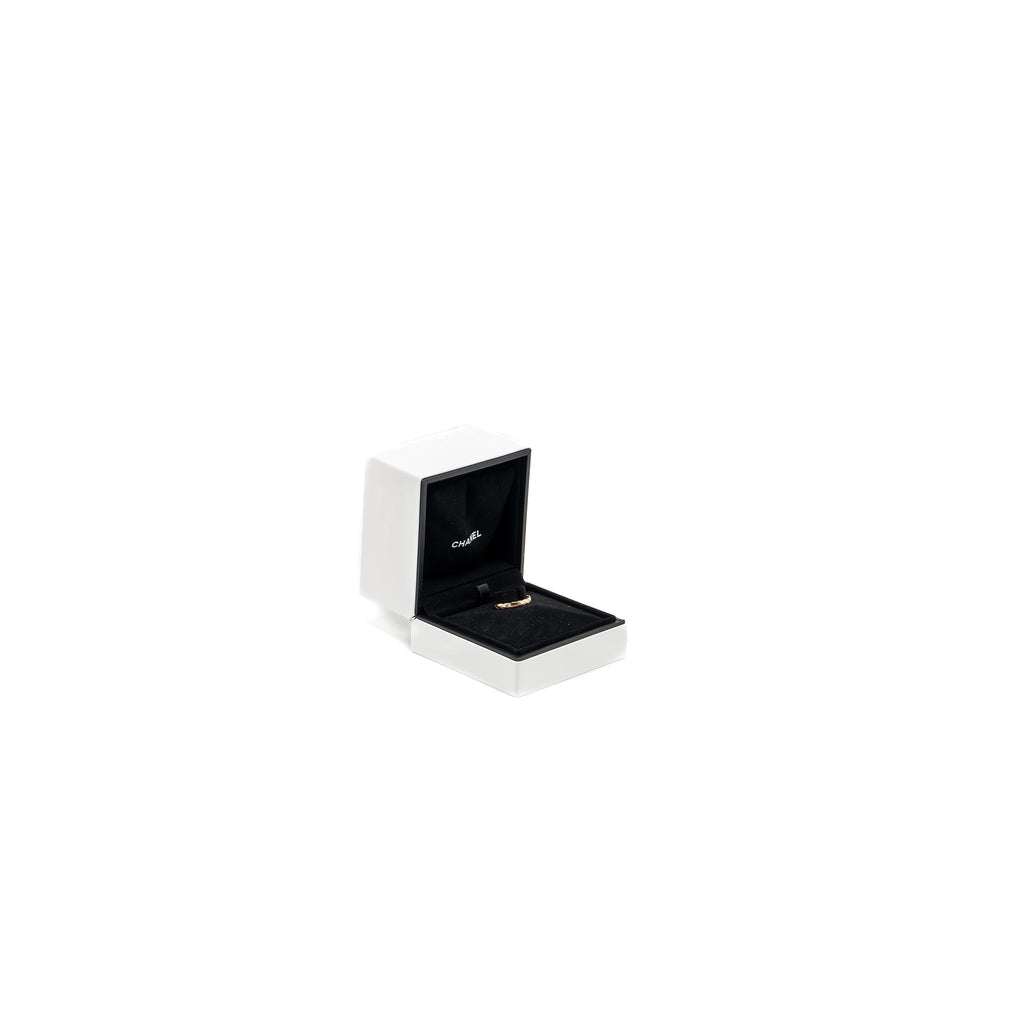 Chanel Size 53 Mini Version Coco Crush Ring Quilted Motif 18K Beige Gold