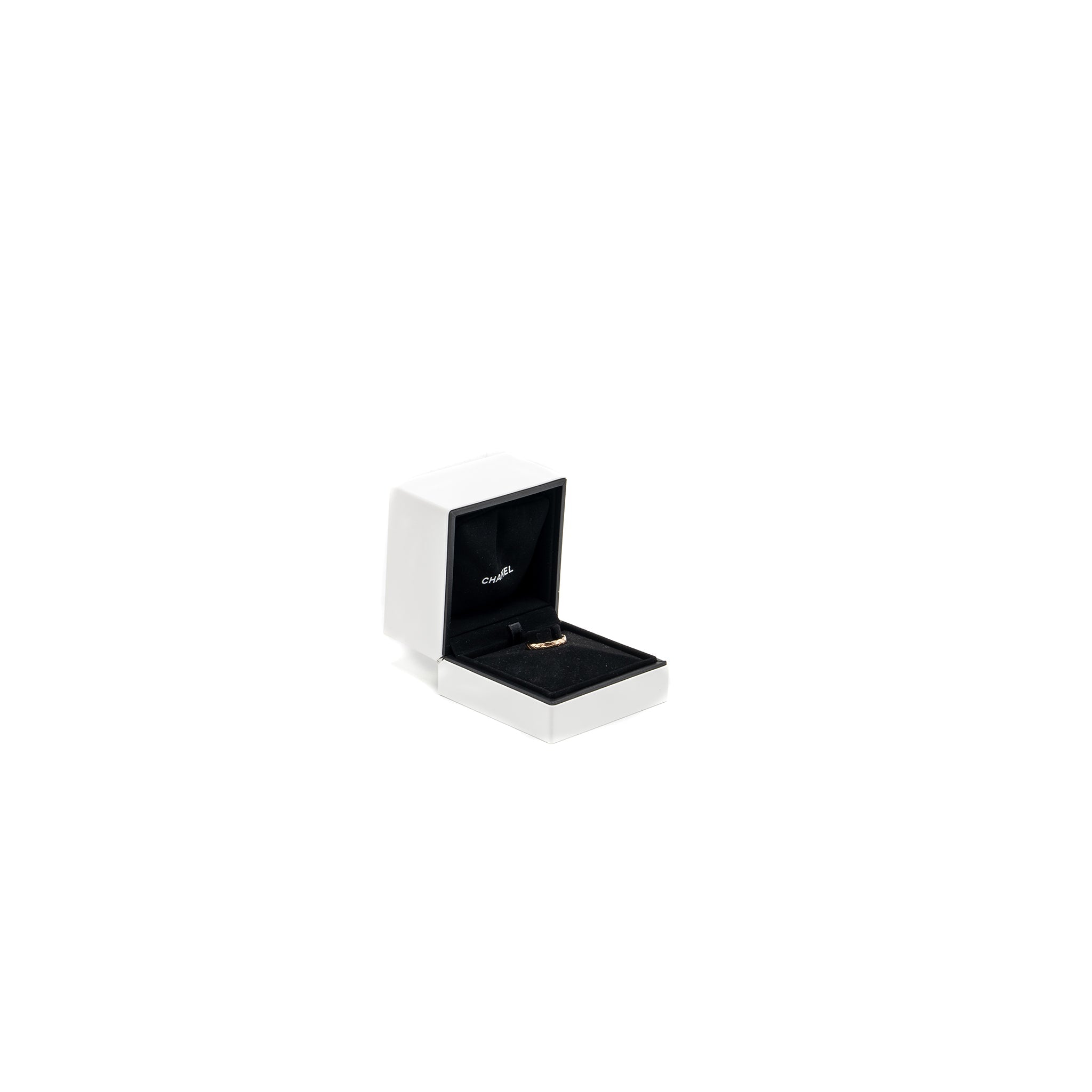Chanel Size 53 Mini Version Coco Crush Ring Quilted Motif 18K Beige Gold