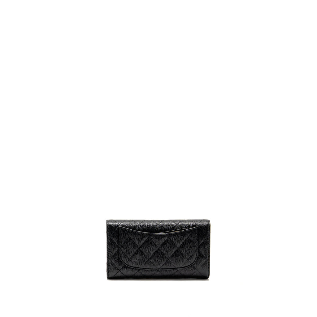Chanel Classic CC Flap Long Wallet Caviar Black