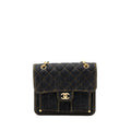 Chanel 23S flap backpack denim dark blue Brushed  (microchip)