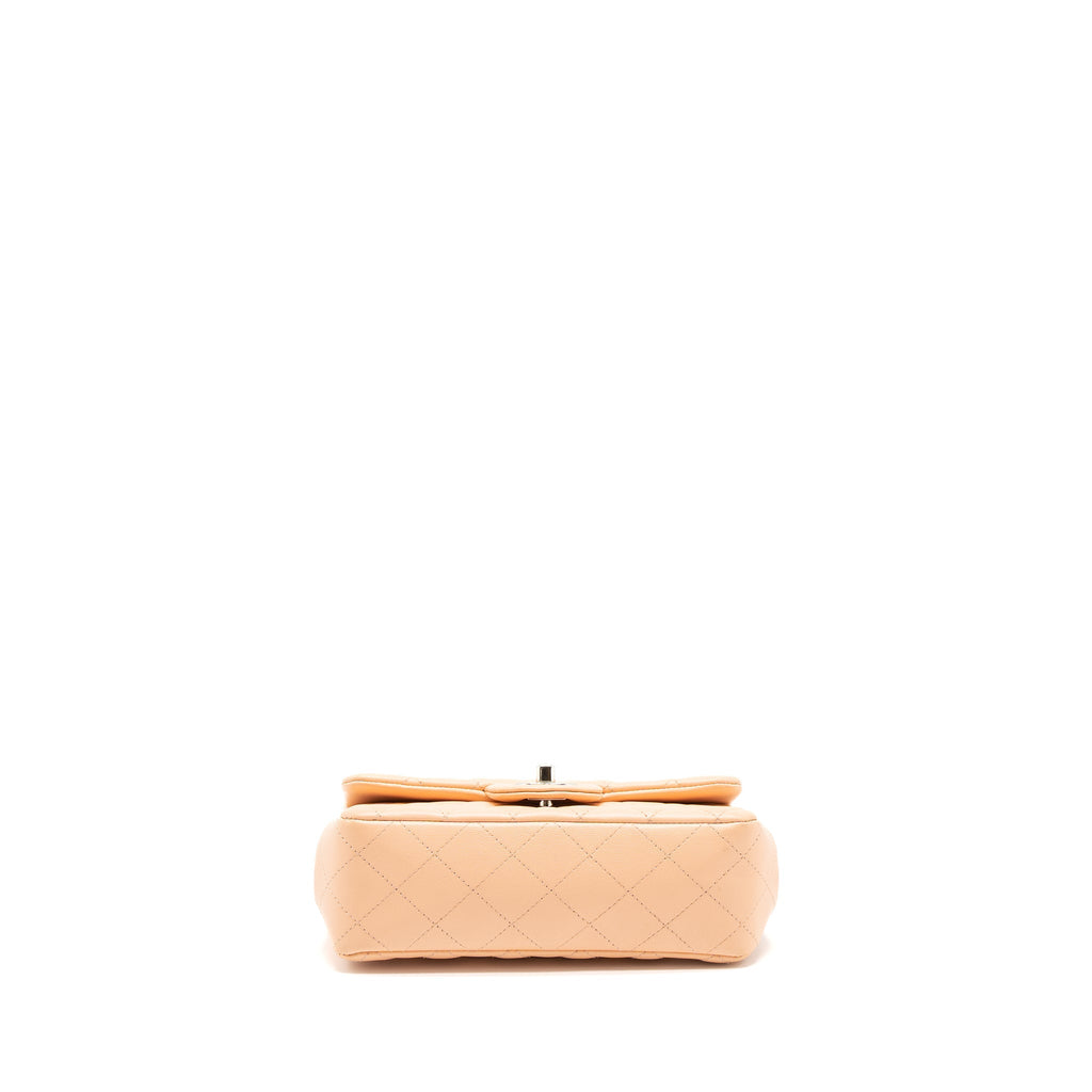 Chanel Mini Rectangular Flap Bag Lambskin Pink