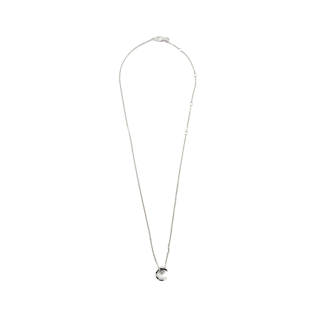 Chanel Coco Crush Necklace Quilted motif 18k white gold, diamonds