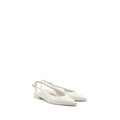 Chanel Size 39 23K Slingbacks Patent Calfskin White L