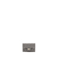 Chanel classic flap card holder caviar grey L (microchip)