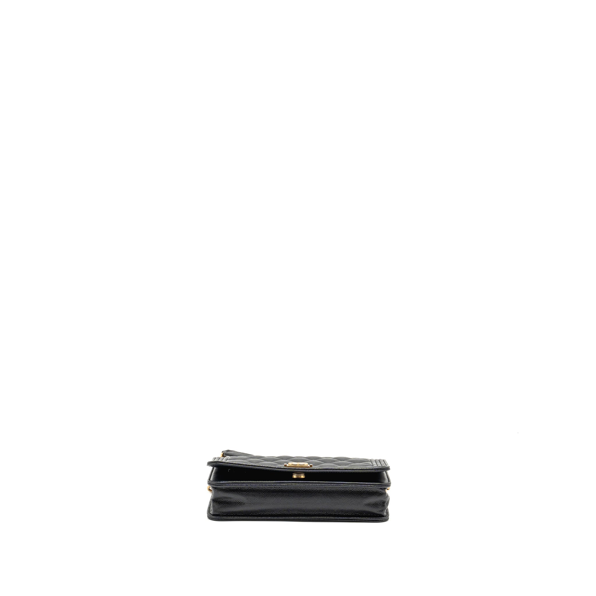 Chanel Boy Wallet on Chain Caviar BLack