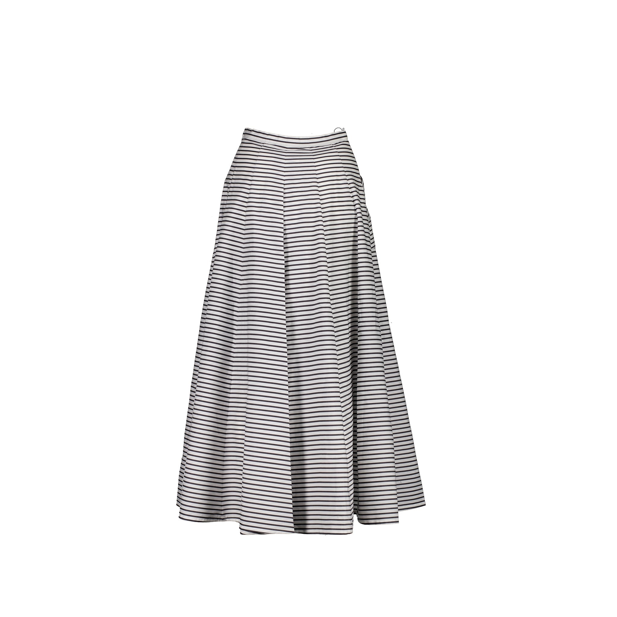Chanel size 34 22S Long skirt cotton grey/black