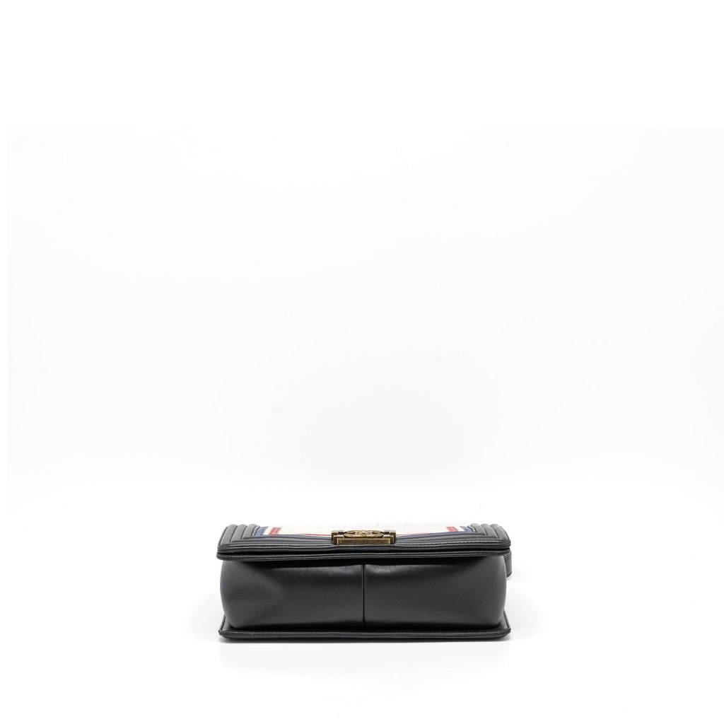 Chanel Medium Boy Bag Lambskin Multicolour Ruthenium Multicolour Hardware