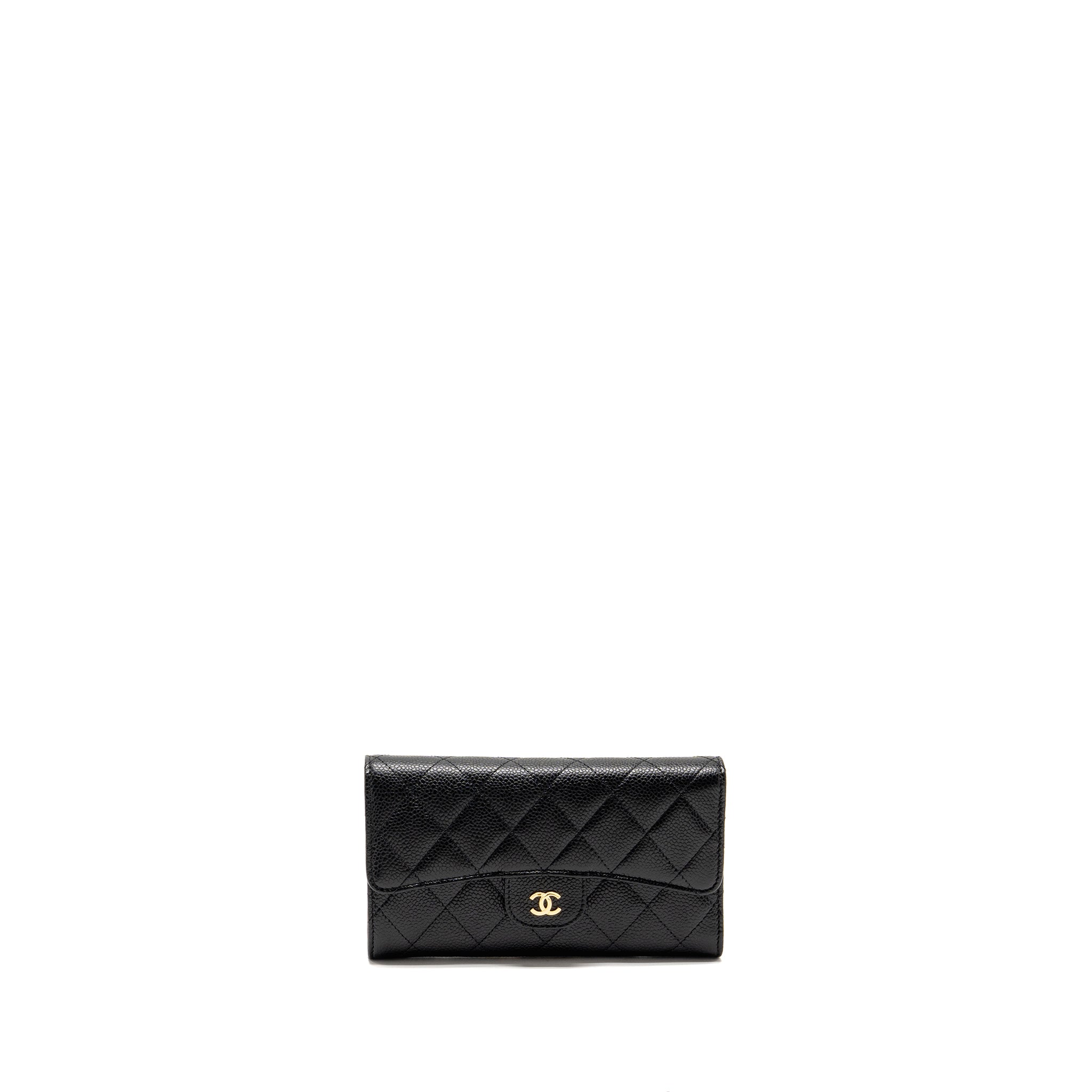 Chanel Classic CC Flap Long Wallet Caviar Black