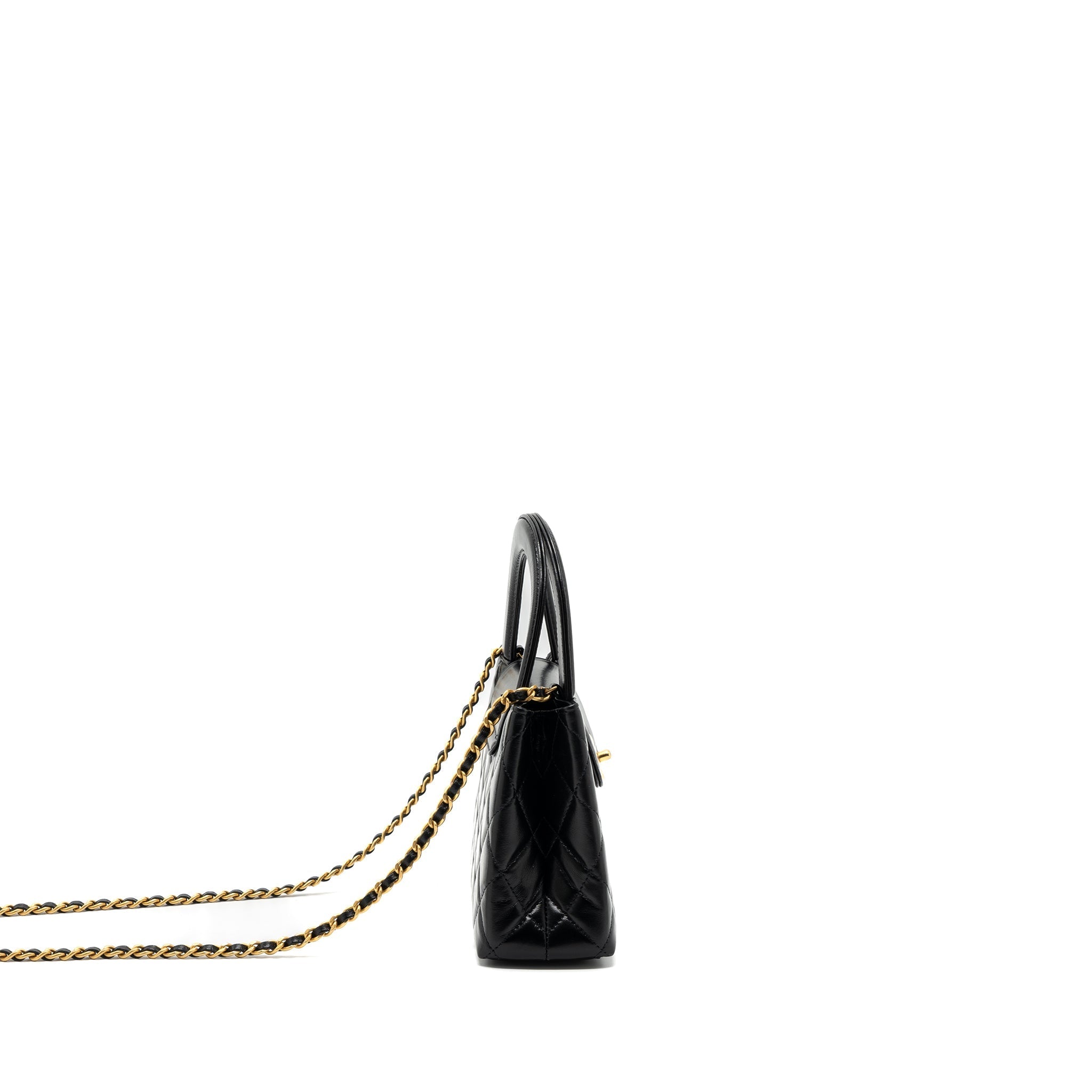 Chanel 23k Mini Shopping Tote Calfskin Black Brushed (Microchip)