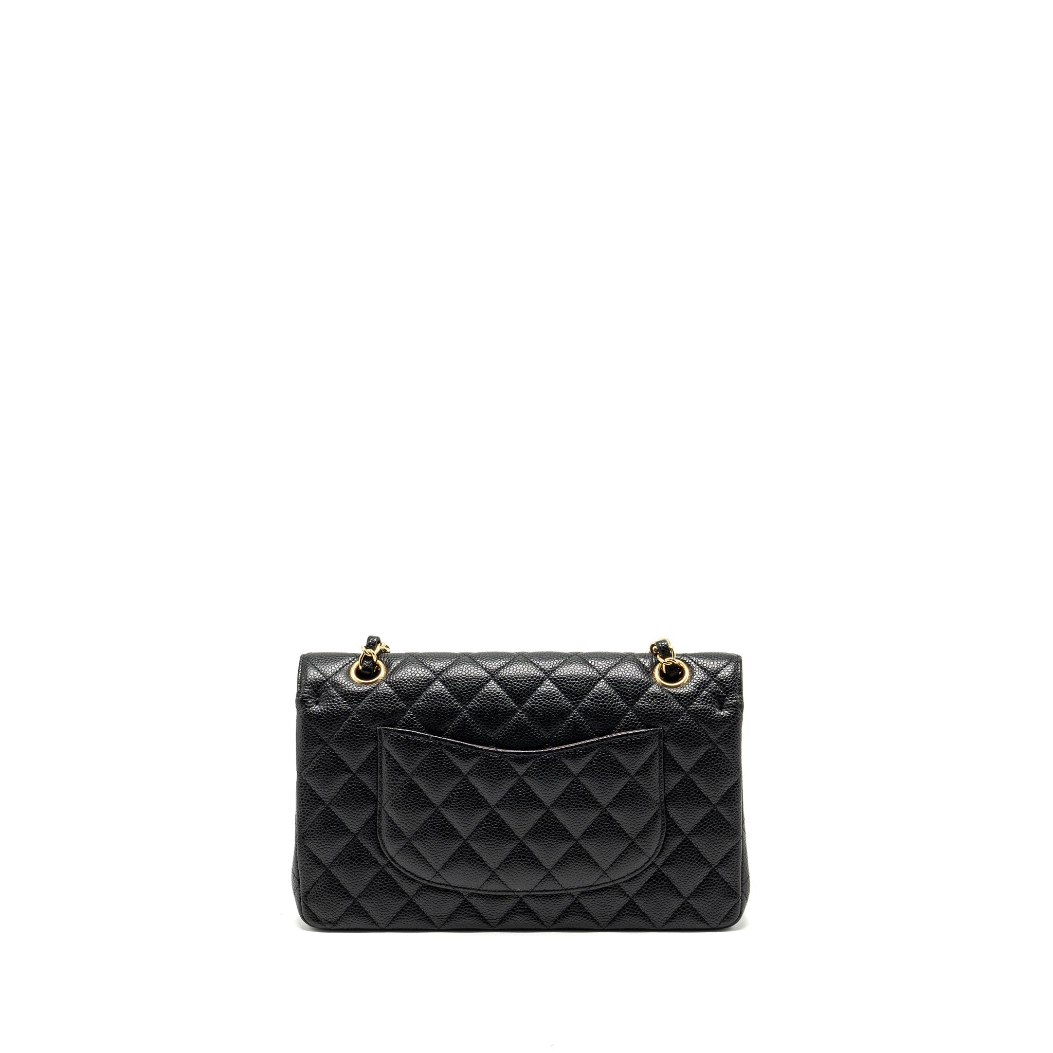 Chanel medium classic Double flap bag caviar black