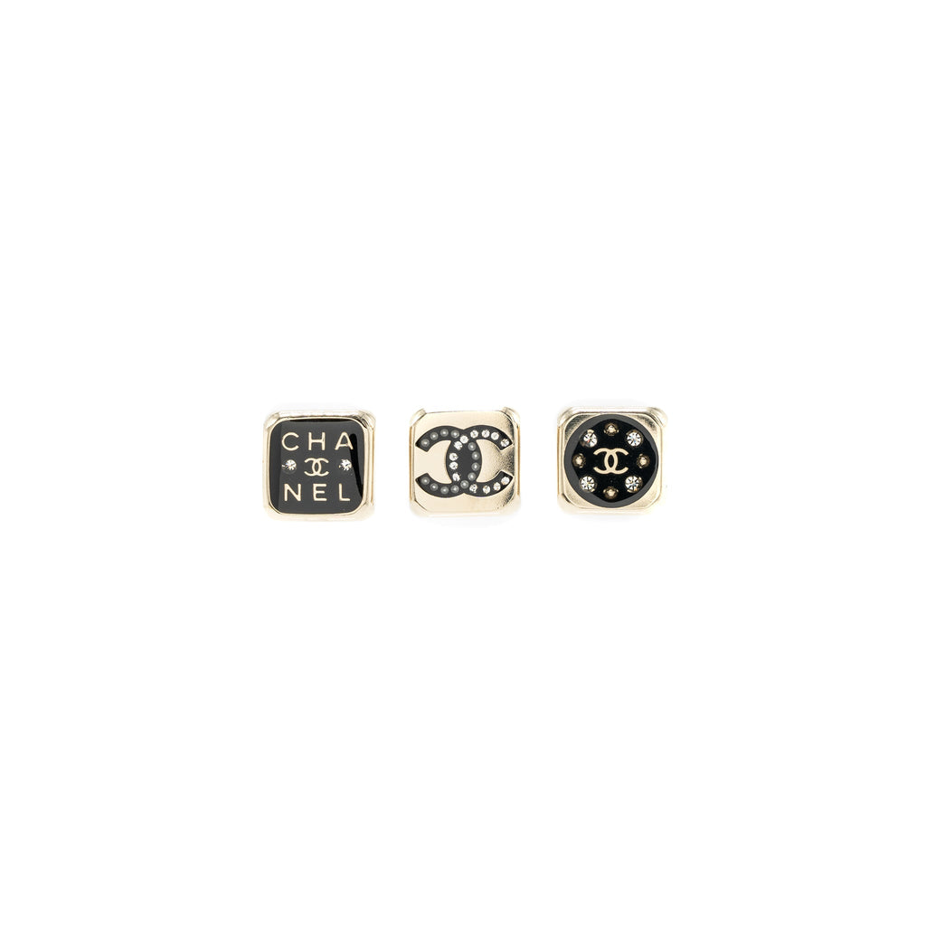 Chanel 3 Pins Square Brooch L