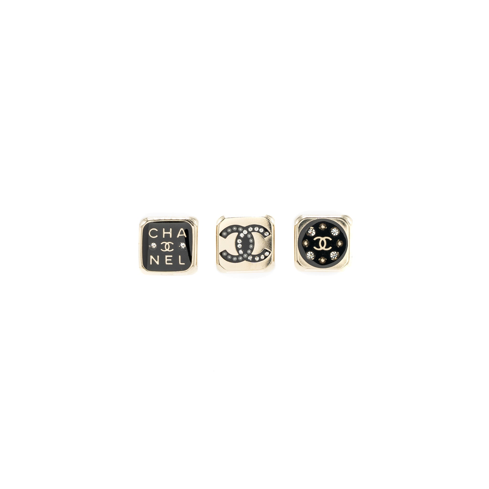 Chanel 3 Pins Square Brooch L