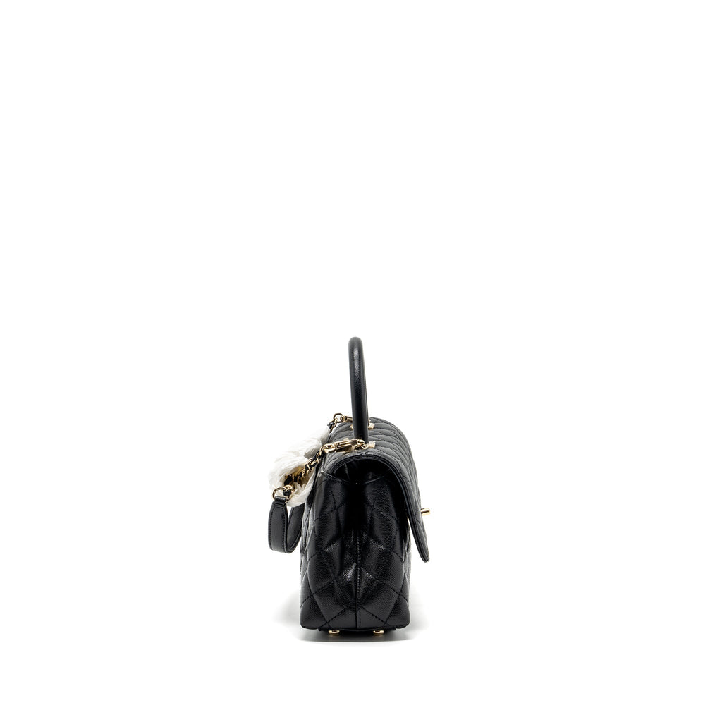 Chanel small coco handle caviar black L (microchip)