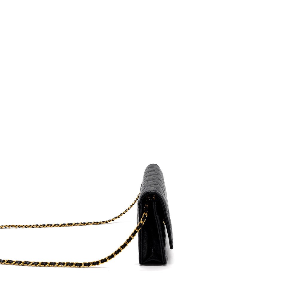 Chanel Classic Wallet on Chain Caviar Black  (Microchip)