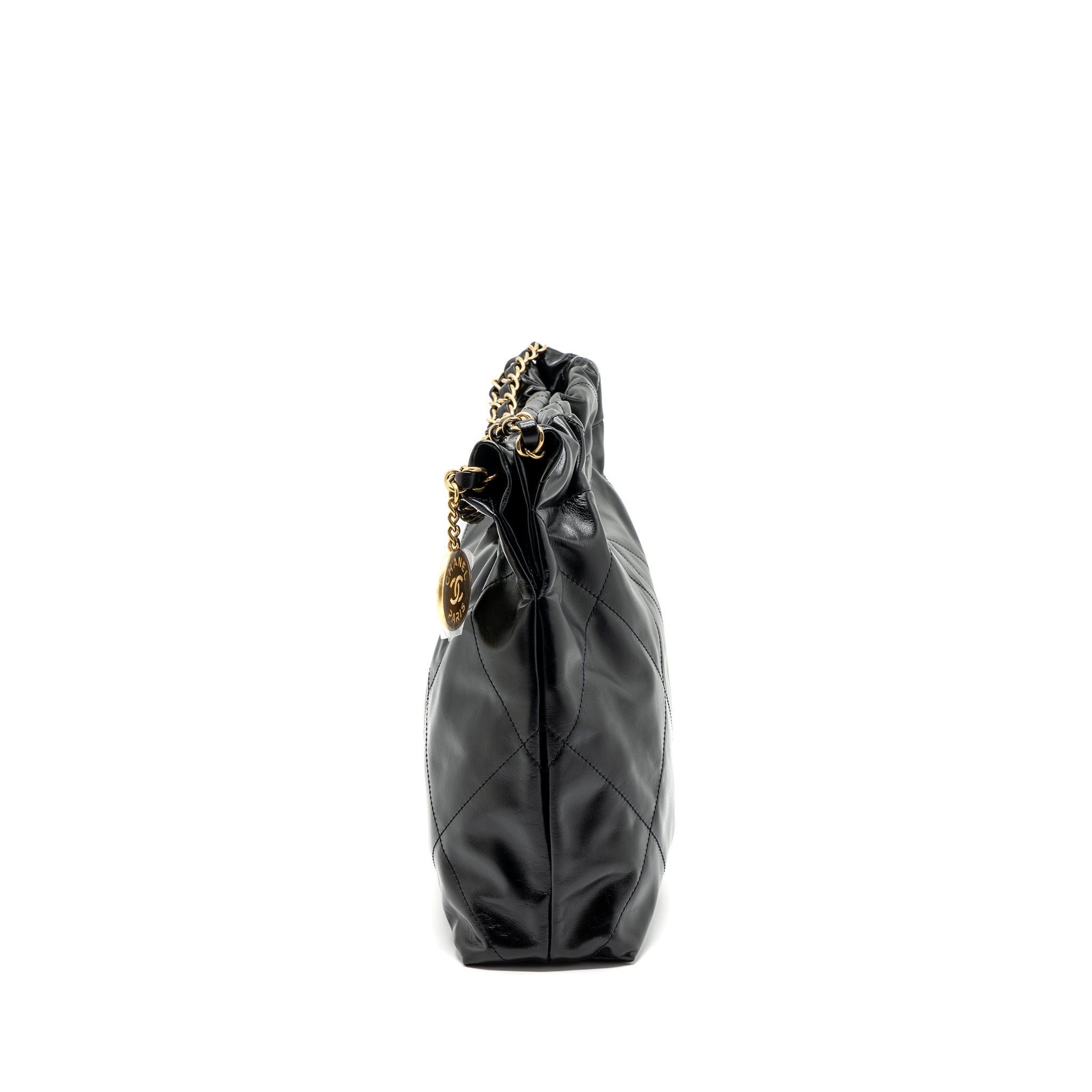 Chanel 24C 22 Bag Calfskin Black  (microchip)
