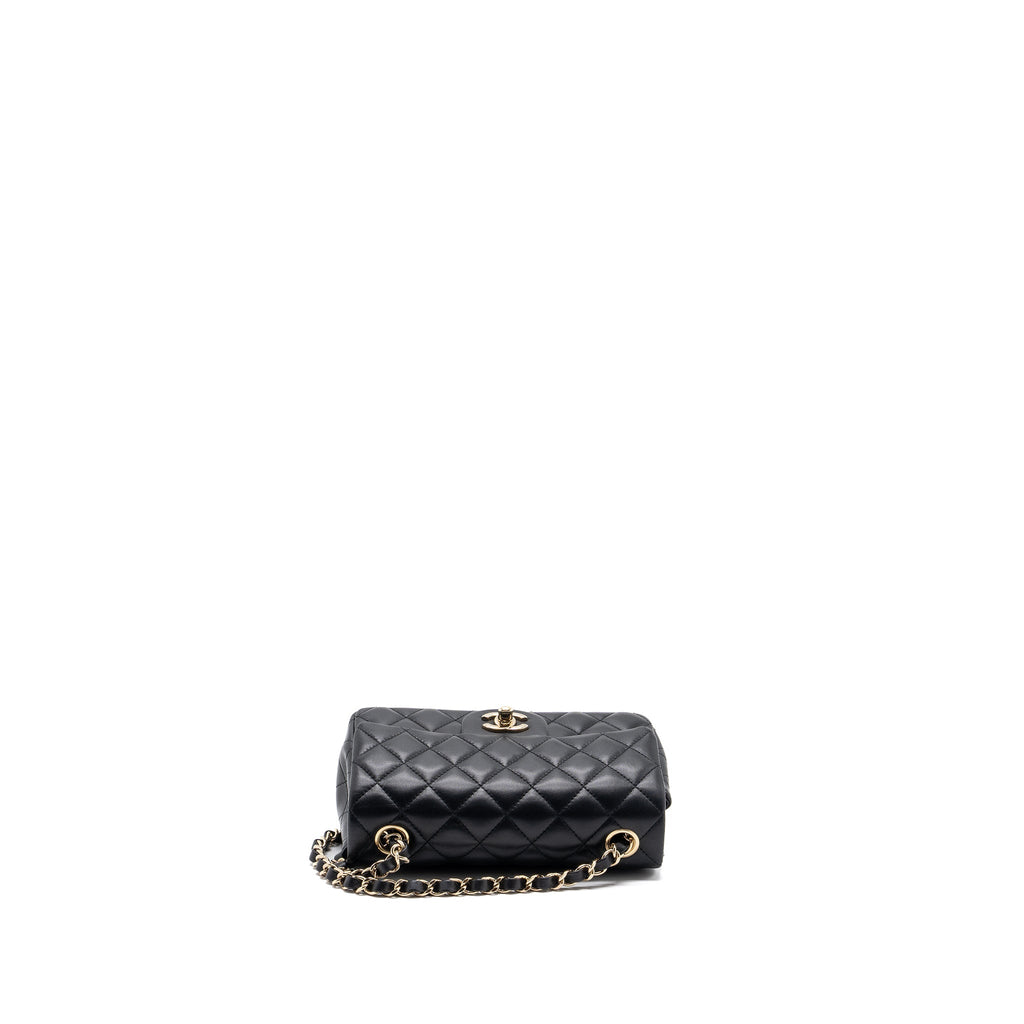 Chanel mini rectangular Flap Bag Lambskin Black L