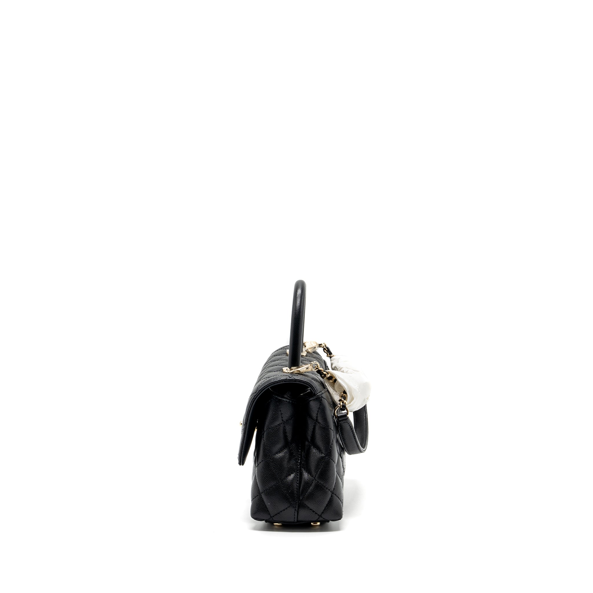 Chanel small coco handle caviar black L (microchip)