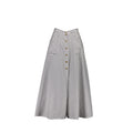 Chanel size 34 22S Long skirt cotton grey/black