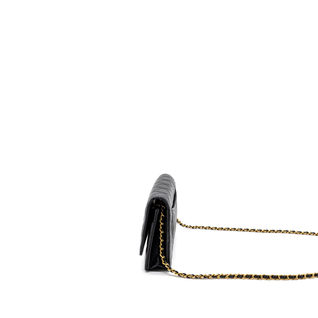Chanel Classic Wallet on Chain Caviar Black  (Microchip)