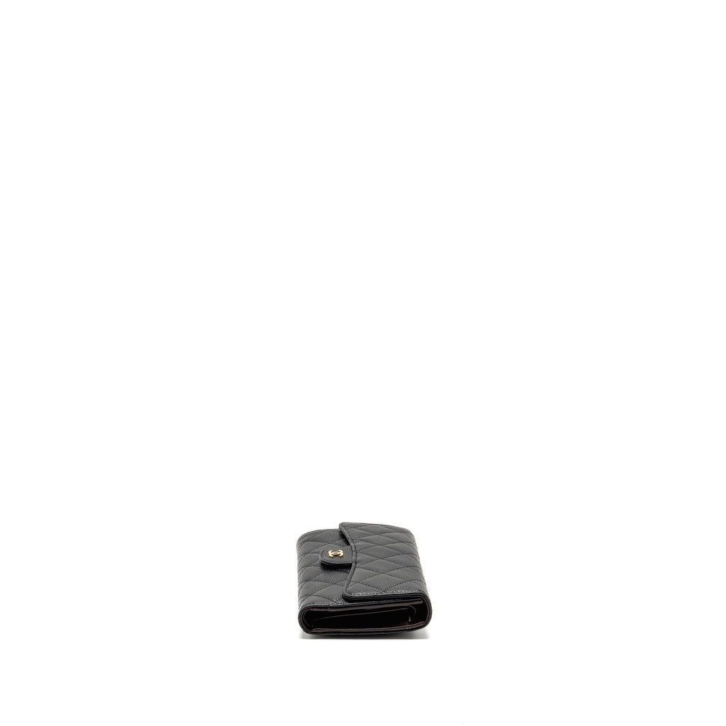 Chanel Classic CC Flap Long Wallet Caviar Black